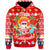 Hawaiian Mele Kalikimaka Santa Claus Pattern Christmas Hoodie Red Labo Style - Polynesian Pride