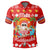 Hawaiian Mele Kalikimaka Santa Claus Pattern Christmas Polo Shirt Red Labo Style - Polynesian Pride