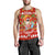 Hawaiian Mele Kalikimaka Santa Claus Pattern Christmas Men's Tank Top - Red - Labo Style - AH - Polynesian Pride