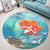 Hawaiian Mermaid Turtle Dolphin Polynesian Round Carpet - AH - Polynesian Pride