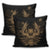 Hawaiian Owl Hibiscus Plumeria Polynesian Pillow Covers - Gold - AH - Polynesian Pride