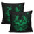 Hawaiian Owl Hibiscus Plumeria Polynesian Pillow Covers - Green - AH - Polynesian Pride