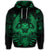 Hawaiian Owl Hibiscus Plumeria Polynesian Hoodie Green - Polynesian Pride