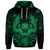 Custom Hawaiian Owl Hibiscus Plumeria Polynesian Hoodie Green - Polynesian Pride