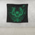 Hawaiian Owl Hibiscus Plumeria Polynesian Tapestry - Green - AH - Polynesian Pride