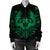 Hawaiian Owl Hibiscus Plumeria Polynesian Bomber Jacket - Green - AH - Polynesian Pride