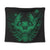 Hawaiian Owl Hibiscus Plumeria Polynesian Tapestry - Green - AH Wall Tapestry Black - Polynesian Pride