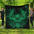 Hawaiian Owl Hibiscus Plumeria Polynesian Premium Quilts - Green - AH Black - Polynesian Pride