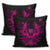 Hawaiian Owl Hibiscus Plumeria Polynesian Pillow Covers - Pink - AH - Polynesian Pride