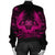 Hawaiian Owl Hibiscus Plumeria Polynesian Bomber Jacket - Pink - AH - Polynesian Pride