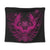 Hawaiian Owl Hibiscus Plumeria Polynesian Tapestry - Pink - AH Wall Tapestry Black - Polynesian Pride