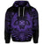 Hawaiian Owl Hibiscus Plumeria Polynesian Hoodie Purple - Polynesian Pride