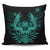 Hawaiian Owl Hibiscus Plumeria Polynesian Pillow Covers - Turquoise - AH Pillow Covers Black - Polynesian Pride