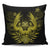 Hawaiian Owl Hibiscus Plumeria Polynesian Pillow Covers - Yellow - AH Pillow Covers Black - Polynesian Pride