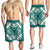 Hawaiian Palm Tree Quilt Tradition Turquoise Men's Shorts - AH - Polynesian Pride