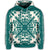 Hawaiian Palm Tree Quilt Tradition Turquoise Hoodie - Polynesian Pride