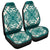 Hawaiian Palm Tree Quilt Tradition Turquoise Car Seat Covers - AH Universal Fit Black - Polynesian Pride