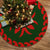 Hawaiian Pattern Flower Lovely Polynesian Tree Skirt - Red Green - AH 85x85 cm Green Tree Skirt - Polynesian Pride