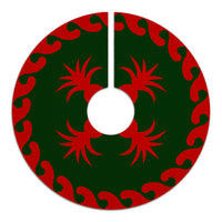 Hawaiian Pineaple Tree Skirt - Red Green - AH - Polynesian Pride