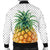 Hawaiian Pineapple Polka Dots Background Polynesian Bomber Jacket - AH Black Unisex - Polynesian Pride