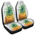 Hawaiian Pineapple Polka Dots Background Polynesian Car Seat Covers - AH Universal Fit Black - Polynesian Pride