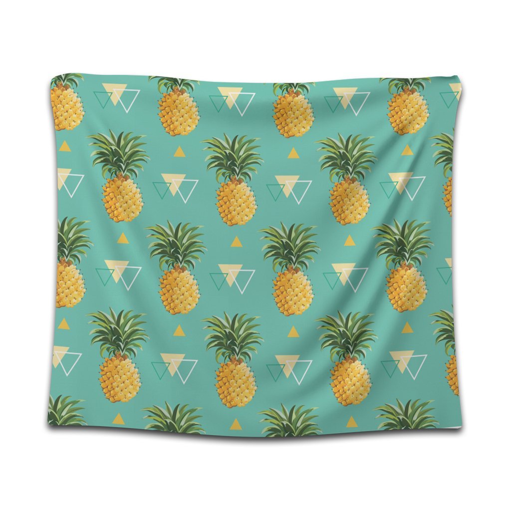 Hawaiian Pineapple Polynesian Tapestry - AH Wall Tapestry Black - Polynesian Pride