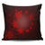 Hawaiian Plumeria Hibiscus Turtle Under Sea Polynesian Pillow Covers Red AH Pillow Covers Black - Polynesian Pride