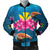 Hawaiian Plumeria Kanaka Turtle Sea Polynesian Bomber Jacket - AH Black Unisex - Polynesian Pride