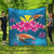 Hawaiian Plumeria Kanaka Turtle Sea Polynesian Premium Quilts - AH Black - Polynesian Pride