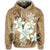 Hawaiian Plumeria Polynesian Hoodie Gold - Polynesian Pride