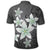 Hawaiian Plumeria Polynesian Polo Shirt Gray - Polynesian Pride