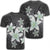 Hawaiian Plumeria Polynesian T Shirt Gray AH Unisex Black - Polynesian Pride