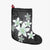 Hawaiian Plumeria Polynesian Christmas Stocking - Gray - AH Christmas Stocking 26 X 42 cm Black - Polynesian Pride