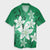 Hawaiian Plumeria Polynesian Hawaiian Shirt - Green - AH Unisex Black - Polynesian Pride