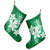 Hawaiian Plumeria Polynesian Christmas Stocking - Green - AH - Polynesian Pride