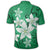 Hawaiian Plumeria Polynesian Polo Shirt Green - Polynesian Pride