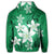 Hawaiian Plumeria Polynesian Hoodie Green - Polynesian Pride