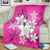 Hawaiian Plumeria Polynesian Premium Blankets - Pink - AH - Polynesian Pride