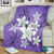 Hawaiian Plumeria Polynesian Premium Blankets - Purple - AH - Polynesian Pride