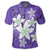 Hawaiian Plumeria Polynesian Polo Shirt Purple - Polynesian Pride