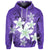 Custom Hawaiian Plumeria Polynesian Hoodie Purple - Polynesian Pride