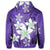 Hawaiian Plumeria Polynesian Hoodie Purple - Polynesian Pride