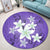 Hawaiian Plumeria Polynesian Round Carpet - Purple - AH - Polynesian Pride