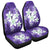 Hawaiian Plumeria Polynesian Car Seat Covers - Purple - AH Universal Fit Black - Polynesian Pride