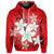 Custom Hawaiian Plumeria Polynesian Hoodie Red - Polynesian Pride