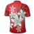 Hawaiian Plumeria Polynesian Polo Shirt Red - Polynesian Pride