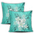 Hawaiian Plumeria Polynesian Pillow Covers - Turquoise - AH - Polynesian Pride