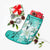 Hawaiian Plumeria Polynesian Christmas Stocking - Turquoise - AH - Polynesian Pride