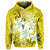 Custom Hawaiian Plumeria Polynesian Hoodie Yellow - Polynesian Pride