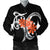 Hawaiian Plumeria Polynesian Orange Bomber Jacket - AH Black Unisex - Polynesian Pride